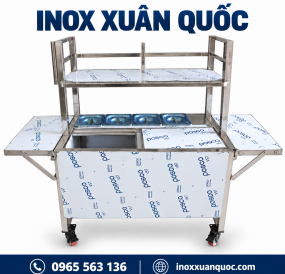 Thùng Đá Inox Có Bánh Xe
